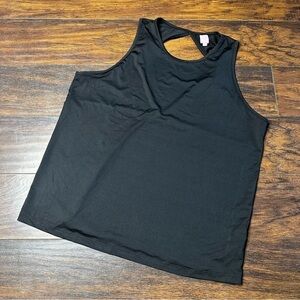 Regna Black Open Back Tank Top